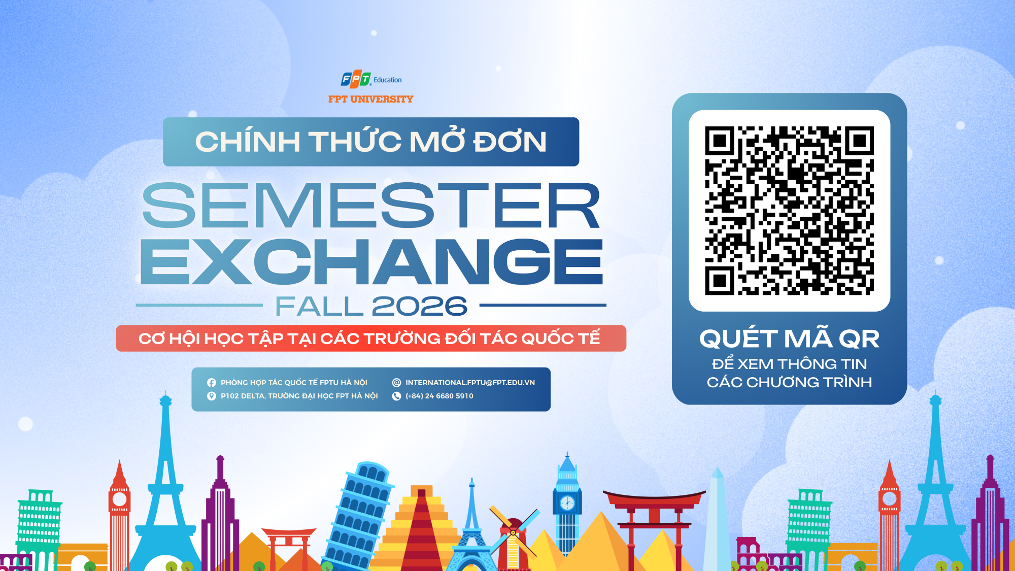 chương trình exchange cho sinh viên đi nước ngoài 